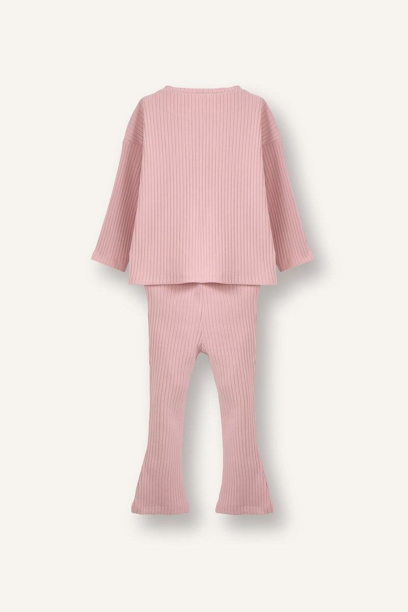 ديفاكتو طقم بيبي بناتي بطبعة قلب - قطعتين - Image 4